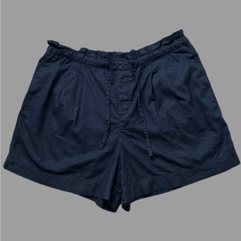 Uniqlo Navy Blue Cotton Linen Shorts XXL
